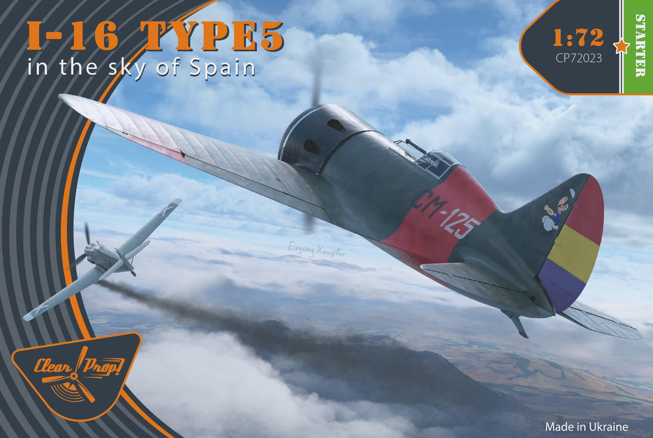 Clear Prop Models 1/72 I-16 Type 5 Over Spain 72023